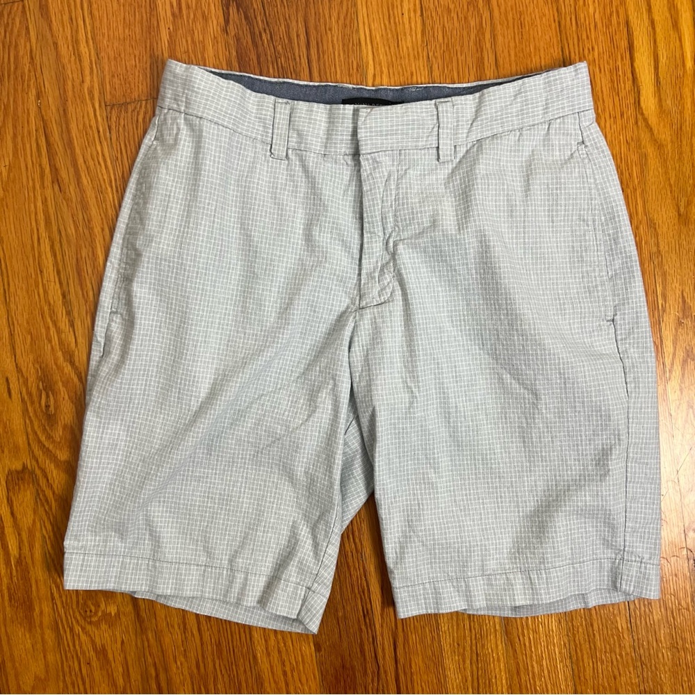 Men's Banana Republic Gray Checkered Aiden Club Shorts